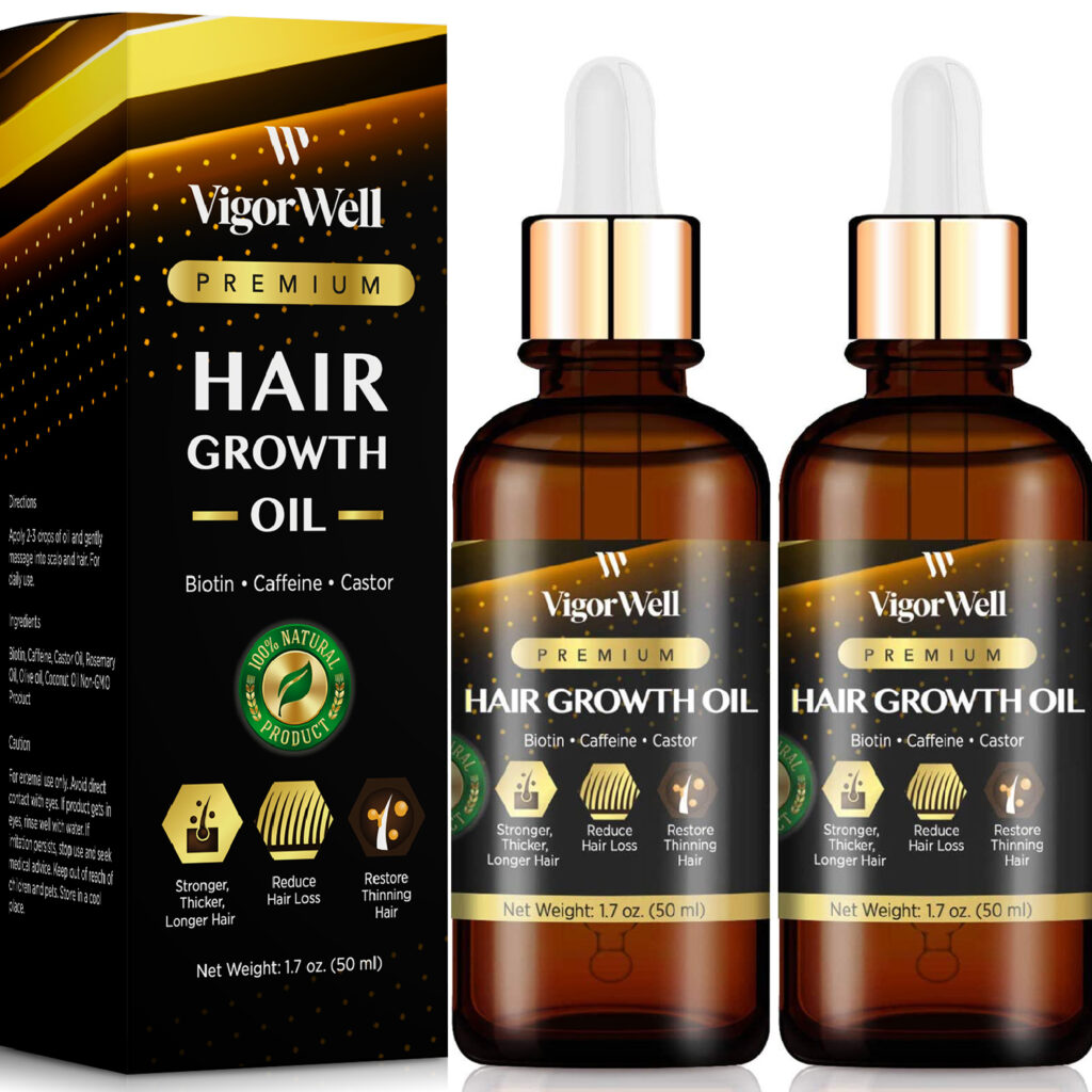 Hair Growth Oil Natural With Caffeine Biotin And Castor Hair Growth Oil For Stronger Thicker 4769